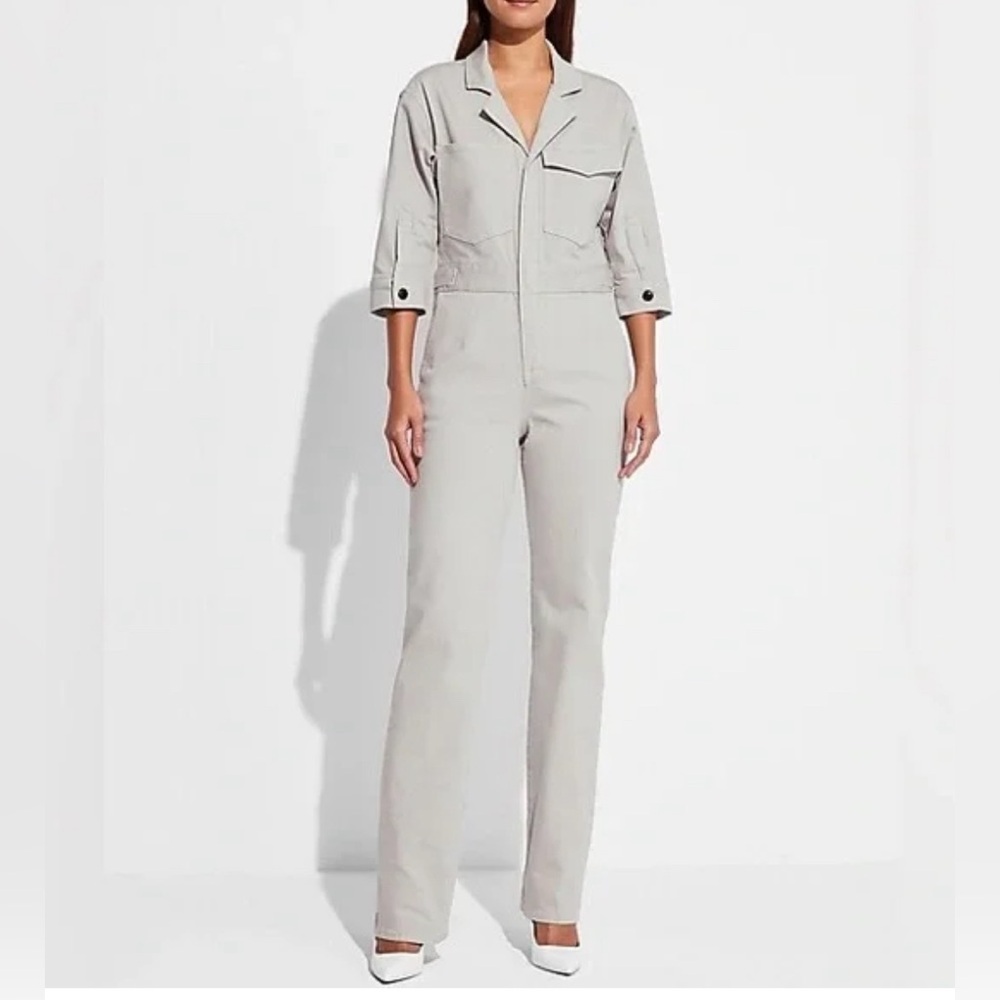 Express Jumpsuit - NWT Express x Simon Spurr Gray Jumpsuit